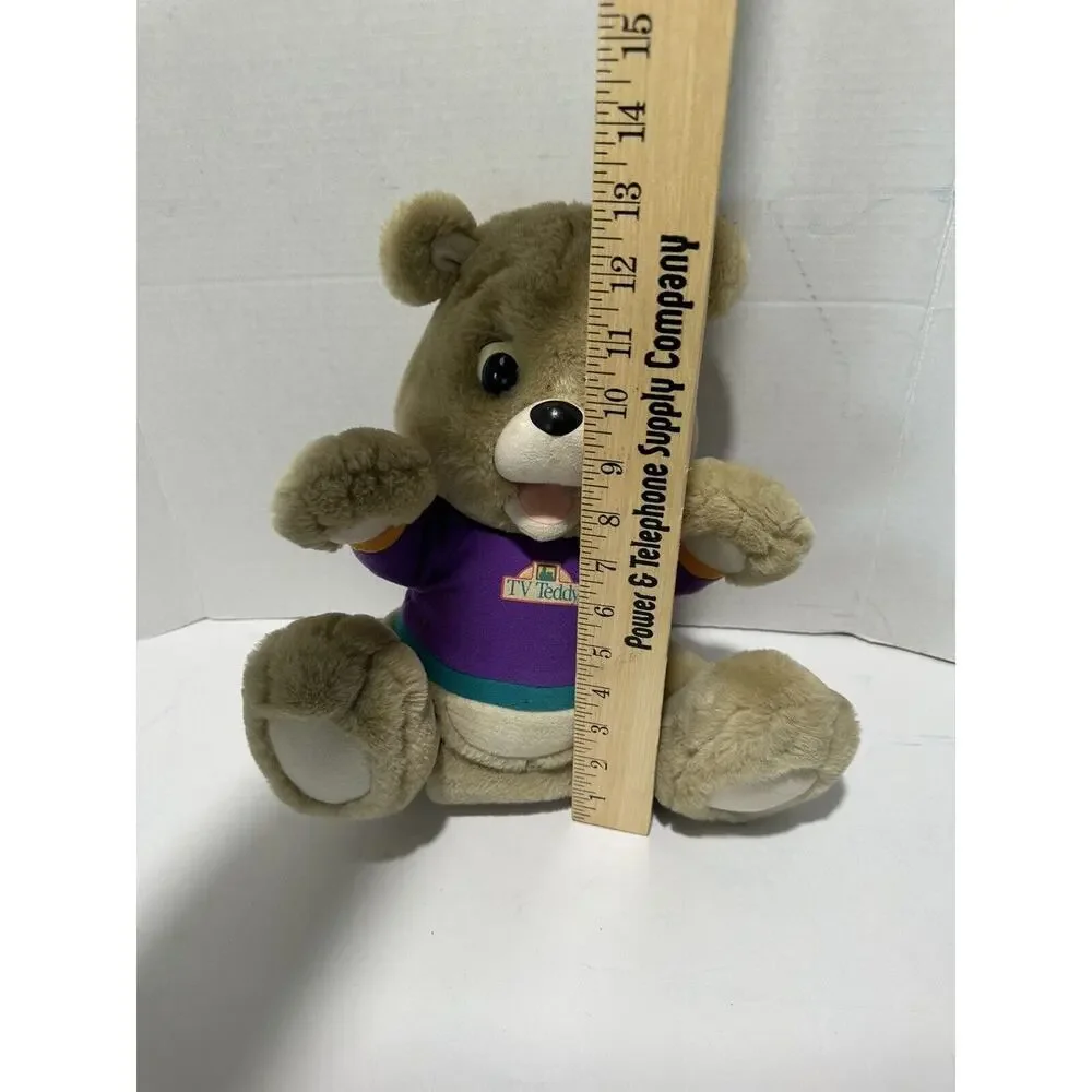 VINTAGE 1993 T.V. TV TEDDY INTERACTIVE PLUSH BEAR ONLY RUXPIN toy shoot the moon